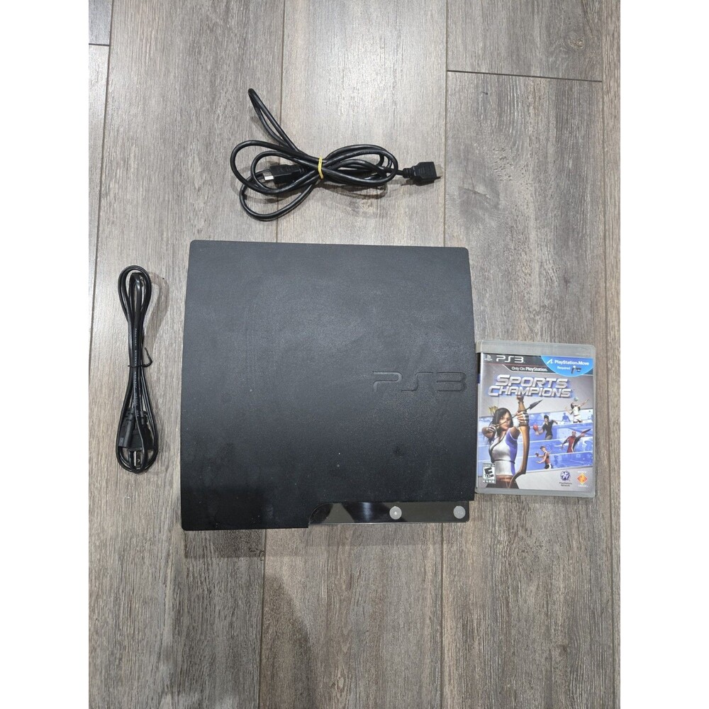Sony PlayStation 3 PS3 Slim CECH-2001B 250gb Console Systme Bundle - Tested